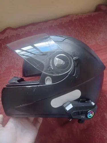 Capacete EBF X-Troy/ Com Óculos Interno + Intercomunicador - R$250 (Preço Fixo)