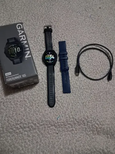 Relógio garmin forerunner 165 preto usado