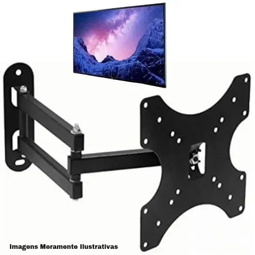 Suporte para Tv Articulado Retrátil 10" a 55" suporta até 30 KG