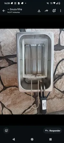 troco essa fritadeira elétrica por 150 gramas de cabelo humano 55 cm