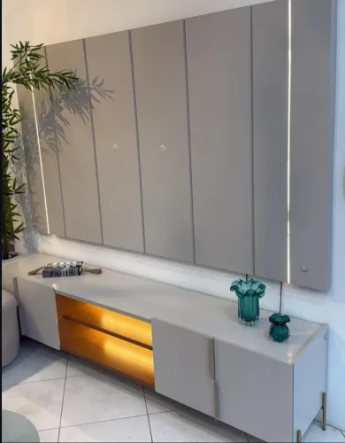 HOME PAINEL E BANCADA MAGGIORE 240cm (NOVO) - Vellari Moveis