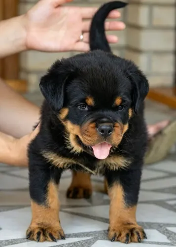 Maravilhosos filhotes de rottweiler alemão