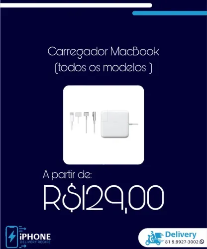Carregador para MacBook (todos os modelos ) loja física Recife