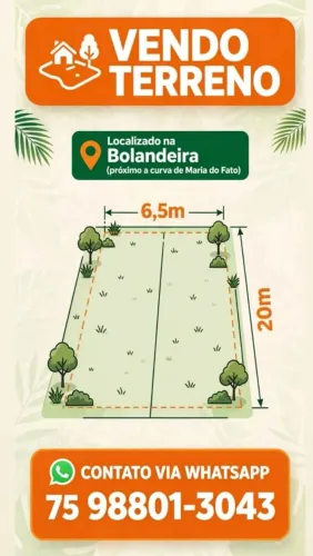Terreno localizado em bolandeira