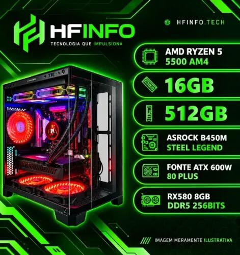 *SEU PRÓXIMO NÍVEL COMEÇA AQUI! PC GAMER HFINFO!* GARANTIA 1 ANO