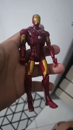 Boneco homem de ferro e homem aranha  articulado top