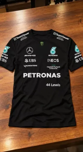 Camisa Mercedes F1 Lewis Hamilton 44 Preta | Fórmula 1