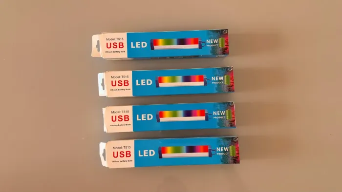 Bastão de LED RGB T515 Recarregável USB para Fotos e Vídeos