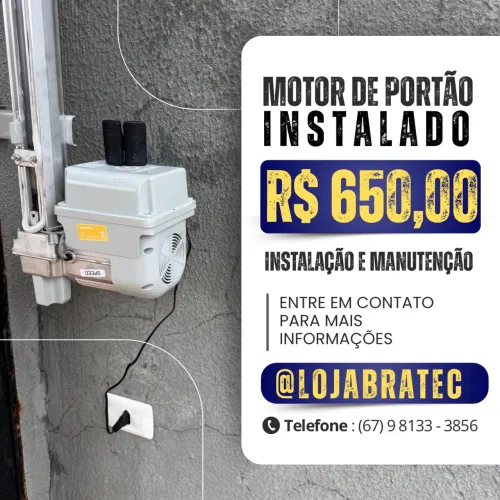 Motor de portão eletrônico de 8 segundos (instalado)