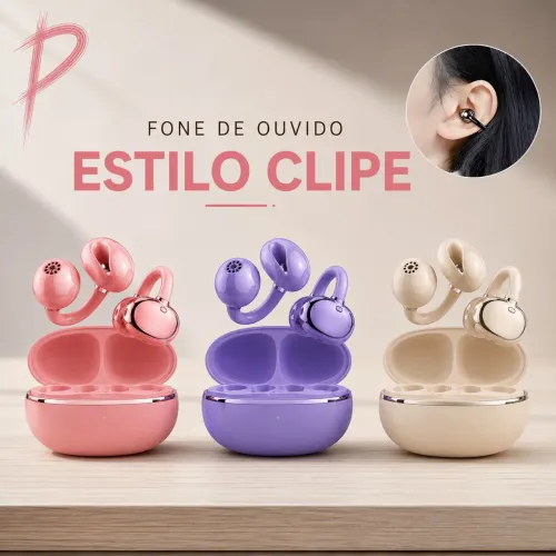 Fone de ouvido estilo brinco/clip