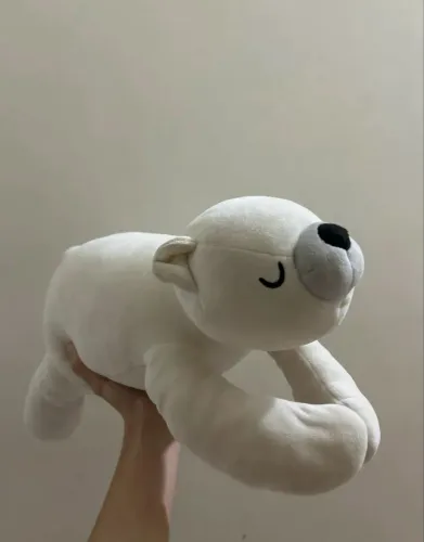 urso polar de pelúcia médio DAISO