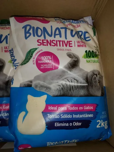 Areia higiênica biodegradavel para gato