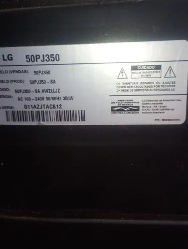 1 TV LG 50" plasma 1 TV Samsung 42" led no estado