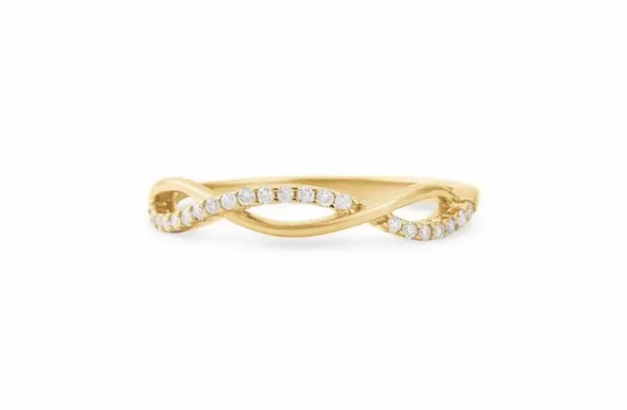 Anel de ouro 18K com diamantes