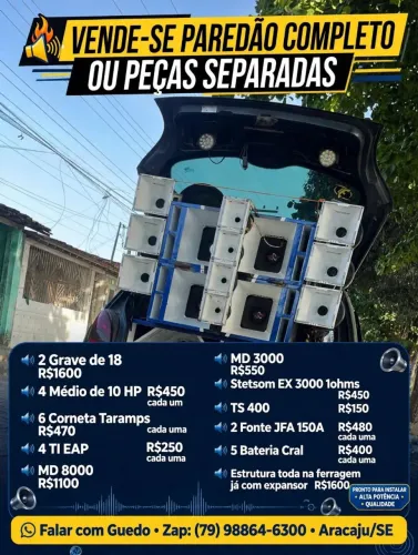 Vendo peças de som automotivo