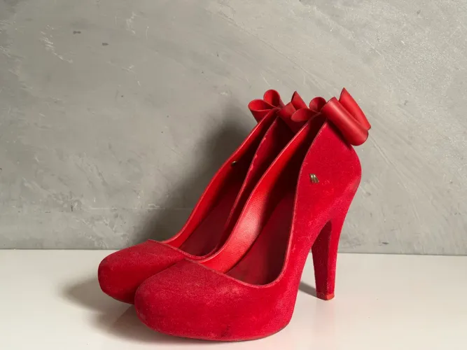 Melissa Bow Vermelha Original - Tam 35 - Salto 11cm