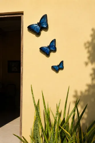 Borboletas decoração de cimento e jardim 