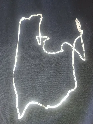 Cordão de prata escama de peixe