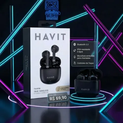 Fone Bluetooth Sem Fio Havit Para Celular Smartphone