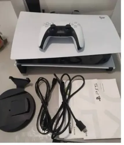 ps5 fat destravado 4.1 com 1 controle original, - aceita instalar sistema linux.