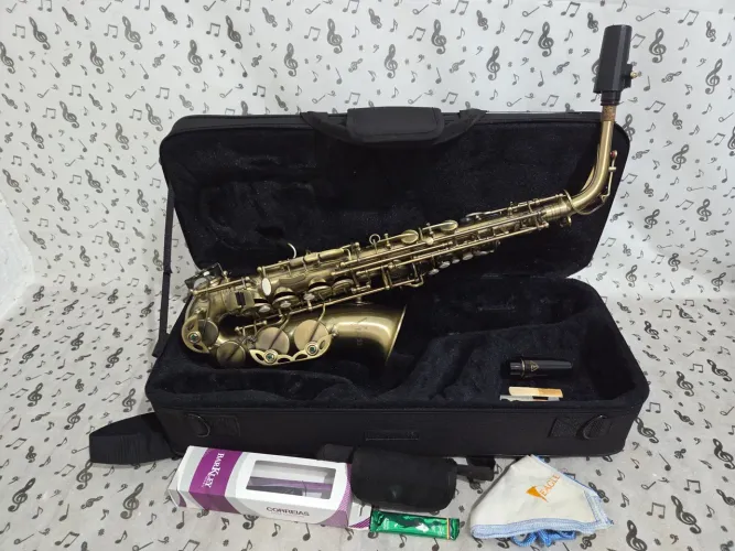 Sax alto Eagle VG acabamento envelhecido Oportunidade 