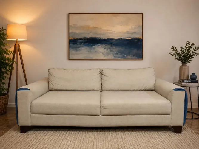 Sofá contemporâneo de alto padrão - 2,20 m