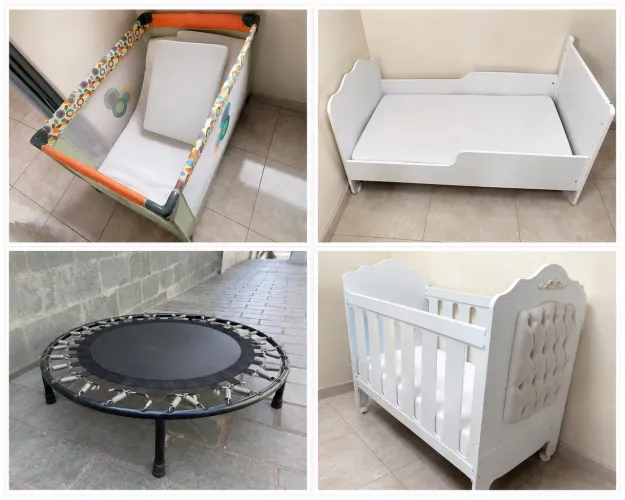 Lote infantil (Berço + Cama Infantil + Chiqueirinho + Jump)