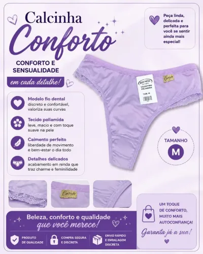 Calcinha Valentina poliamida 