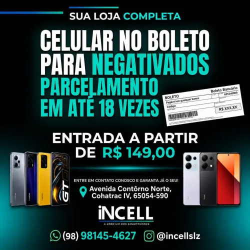 Celulares no boleto