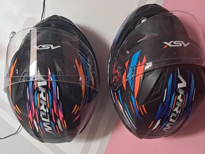 2 Capacetes asx para moto