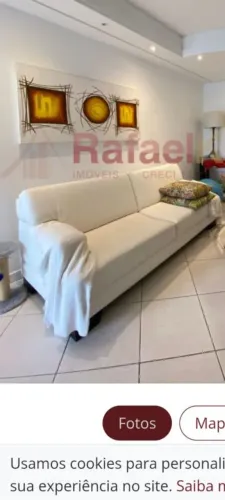 SOFA COURO BRANCO