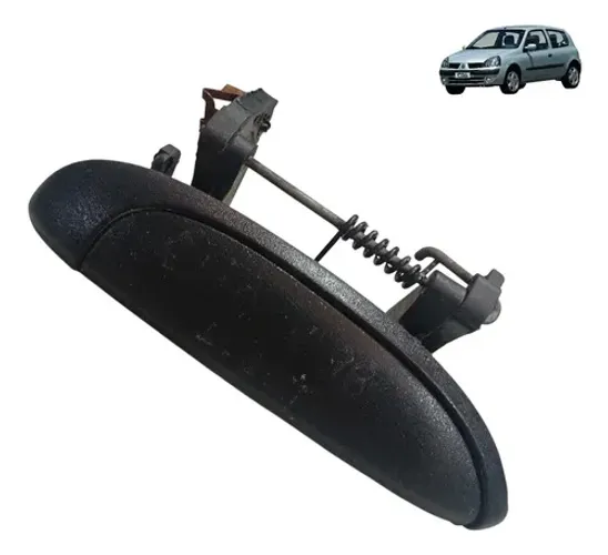 Macaneta Externa Renault Scenic Clio Logan Direita 1997 2014 Preto Dianteira/traseira