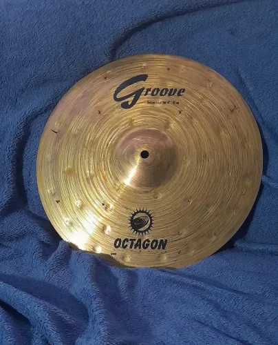 Prato de bateria Groove Bottom Power Hat 14" (com rebites) OCTAGON