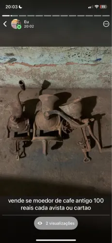 vende se moedo de cafe e de carne