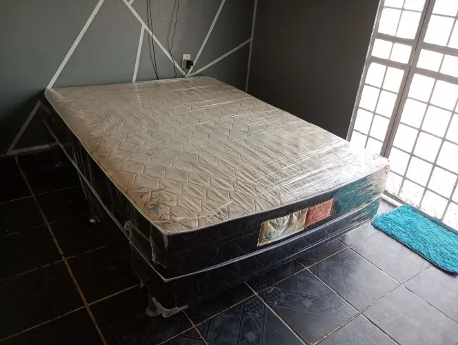Cama Box Casal De Espuma Higenizada