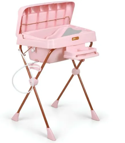 Banheira de bebê Burigotto com trocador - Rosa
