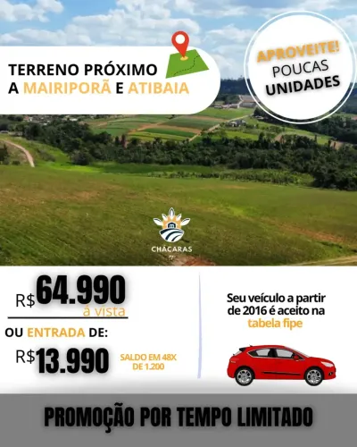 Terreno em Terra Preta com ótima localização  Confira agora!