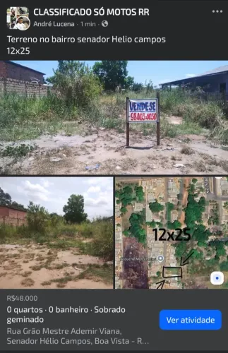Vende-se Terreno 12x25