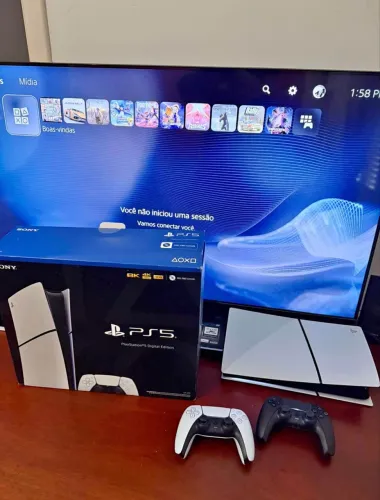 Ps5 slim digital 2 controle e jogos