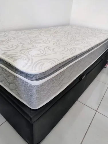 Vendo cama box baú solteiro + colchão Orthocrin Sky ( USADO)