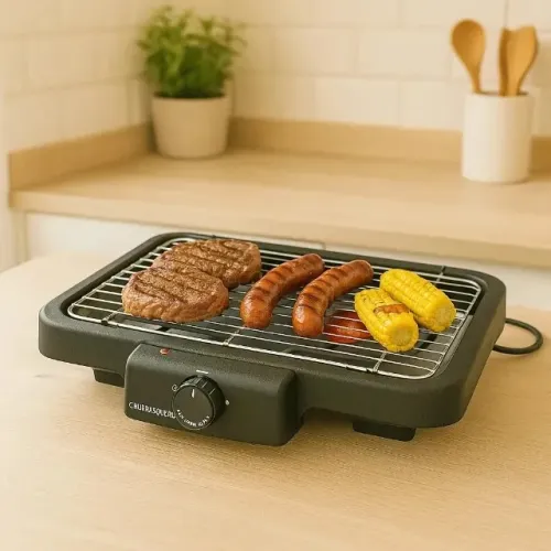 Churrasqueira Elétrica Grill Startools 2000W 127V Compacta Portátil sem Fumaça Preta