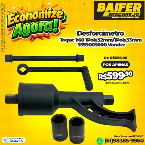 Desforcímetro 1.60 Soquetes 1Polx32mm/1Polx33mm 3559005000 Vonder