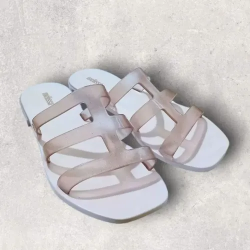 Melissa Caribe slide rosa/nude glíter tam 37