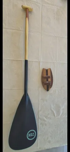 Remo Koa para canoa havaiana + suporte de parede