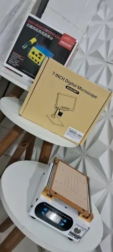 Estação de retrabalho Yaxun 881D microscópio digital tela 7" MK7 e mesa separadora yaxun