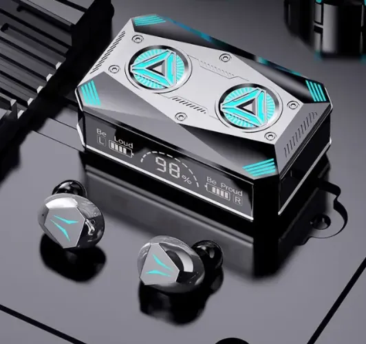 Fone de ouvido sem fio bluetooth digital display estilo esportivo, para musicas, jogos.