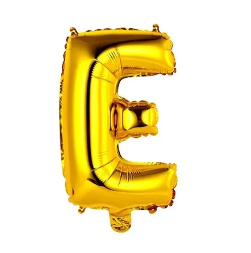Balão Metalizado Letras Ballon Letter 16" 40cm Wb Cn498 - Letra E