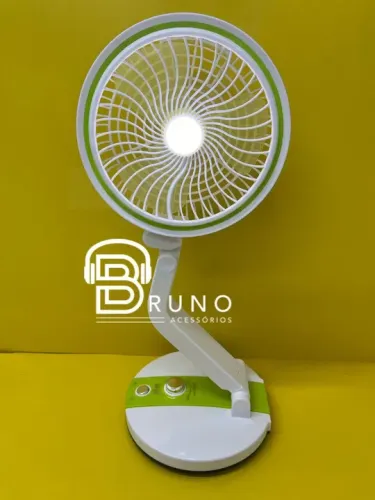 Ventilador Recarregavel Portatil Mini 45cm Com Led<br>