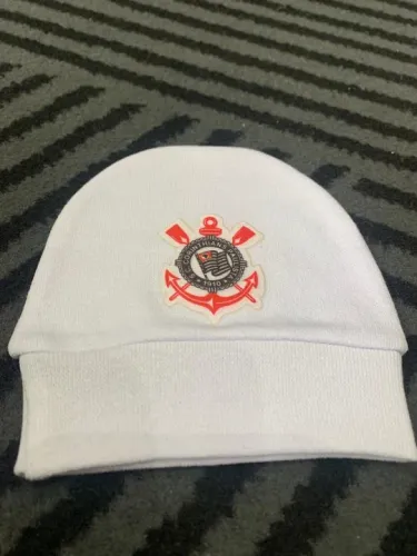 Touca / Gorro Corinthians para bebê (tamanho prematuro)