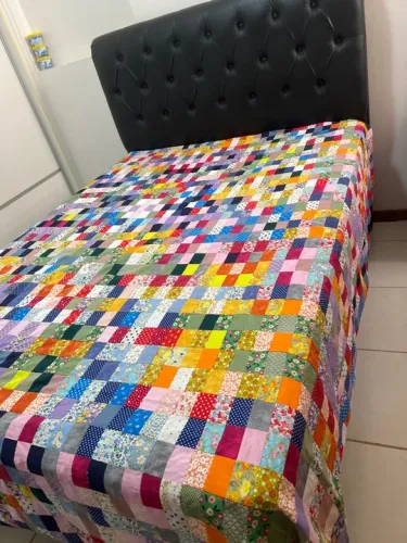 Colcha em Tecido. Estilo  Patwork 